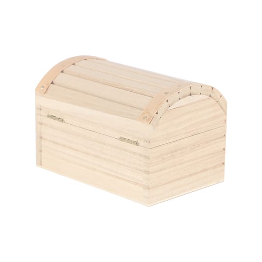 12 Pack: 5" Wood Treasure Chest by Make Market®